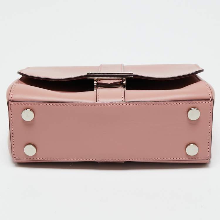 Pre Owned Aspinal Of London Pink Leather Lottie Shoulder Bag