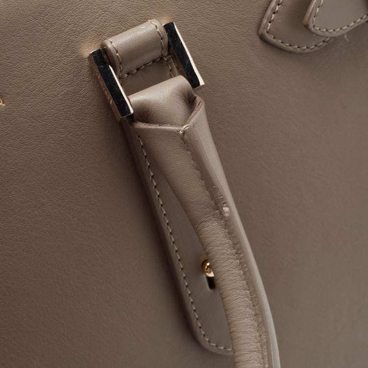 Pre Owned Aspinal Of London Beige Python Embossed and Leather Large Marylebone Tech Tote