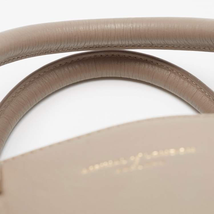 Pre Owned Aspinal Of London Beige Python Embossed and Leather Large Marylebone Tech Tote