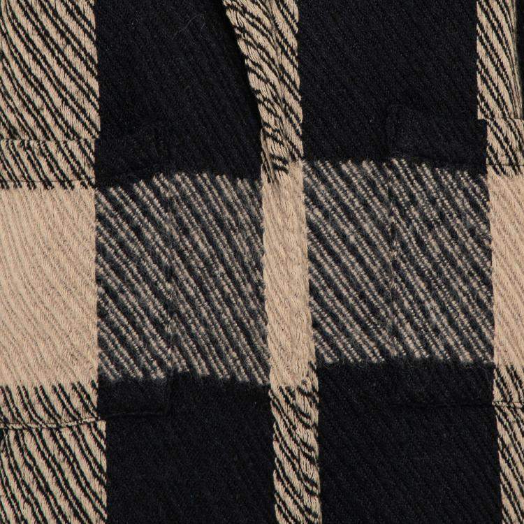 مملوكة مسبقًا Astr The Label Black & Beige Checkered Wool Open Front Cora Coat S