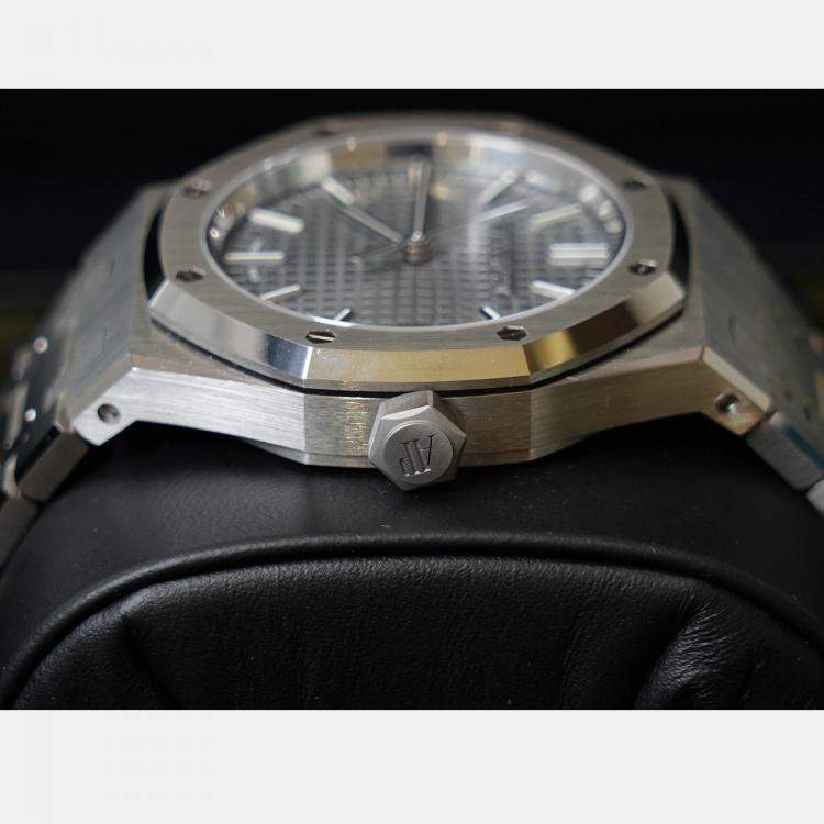 Pre Owned Audemars Piguet Royal Oak 15550ST.OO.1356ST.07 Automatic Grey Stainless Steel Women's Wristwatch 37 mm