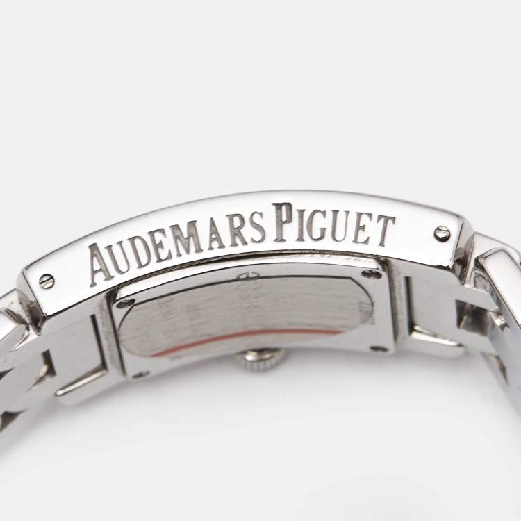 Pre Owned Audemars Piguet Blue Stainless Steel Diamond Promesse 67259ST.ZZ.1156ST03 Women's Wristwatch 20 mm