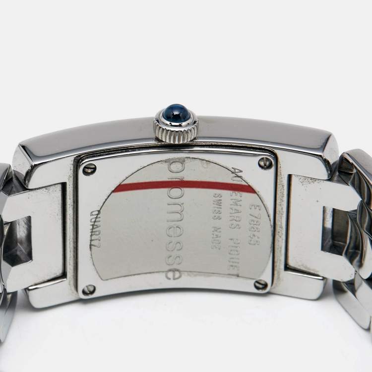 Pre Owned Audemars Piguet Blue Stainless Steel Diamond Promesse 67259ST.ZZ.1156ST03 Women's Wristwatch 20 mm