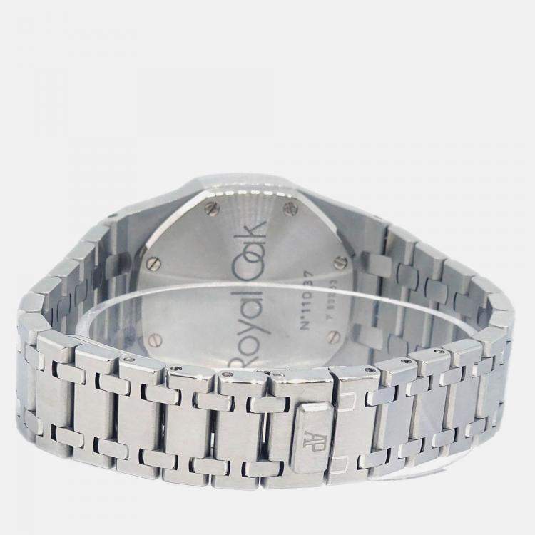 Pre Owned Audemars Piguet Royal Oak 25860ST Automatic Black Stainless Steel Women's Wristwatch 39 mm