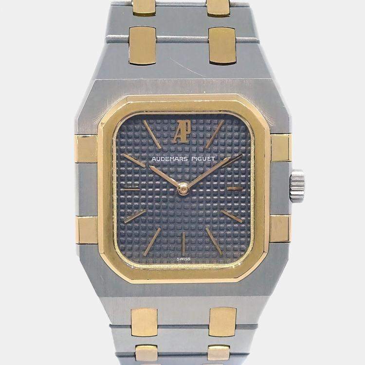 Pre Owned Audemars Piguet Royal Oak 6005SA Quartz 18k Yellow Gold Women's Wristwatch 33 mm