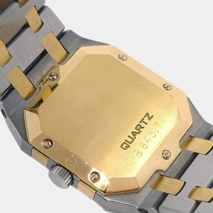 Pre Owned Audemars Piguet Royal Oak 6005SA Quartz 18k Yellow Gold Women's Wristwatch 33 mm