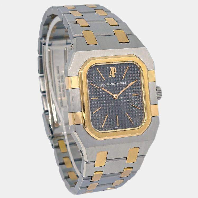 Pre Owned Audemars Piguet Royal Oak 6005SA Quartz 18k Yellow Gold Women's Wristwatch 33 mm