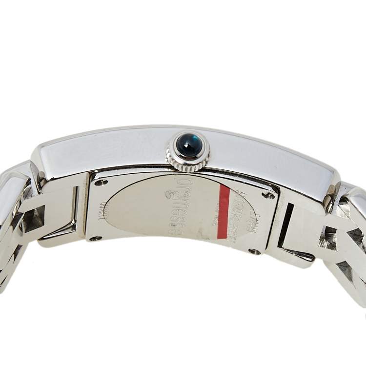 Pre Owned Audemars Piguet Blue Stainless Steel Diamond Promesse 67259ST.ZZ.1156ST03 Women's Wristwatch 36 mm x 20 mm