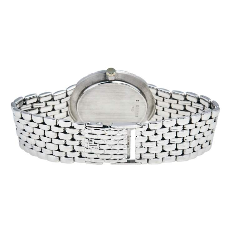 Pre Owned Audemars Piguet Black Dial 18K White Gold Diamonds Classique Vintage Women's Wristwatch 31 mm