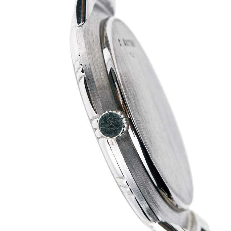 Pre Owned Audemars Piguet Black Dial 18K White Gold Diamonds Classique Vintage Women's Wristwatch 31 mm