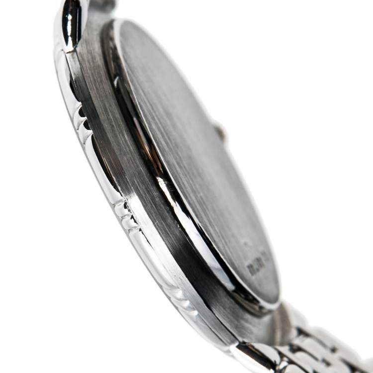 Pre Owned Audemars Piguet Black Dial 18K White Gold Diamonds Classique Vintage Women's Wristwatch 31 mm