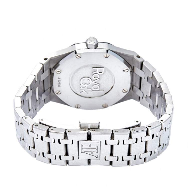 Pre Owned Audemars Piguet Silver Stainless Steel Diamond Royal Oak 67651ST.ZZ.1261ST.01 Women's Wristwatch 33 mm