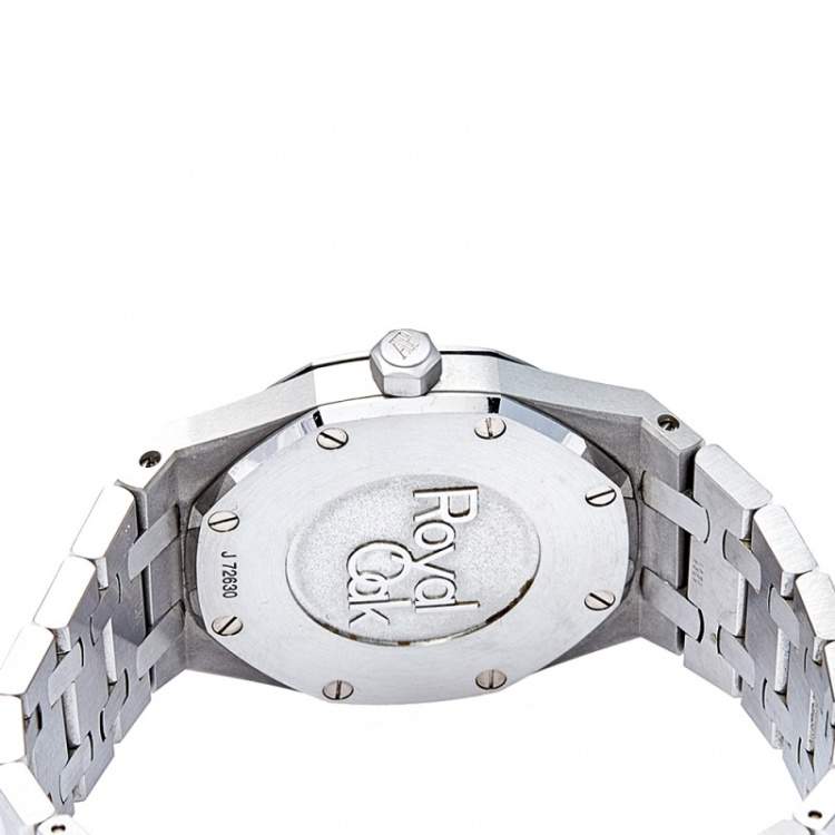 Pre Owned Audemars Piguet Silver Stainless Steel Diamond Royal Oak 67651ST.ZZ.1261ST.01 Women's Wristwatch 33 mm