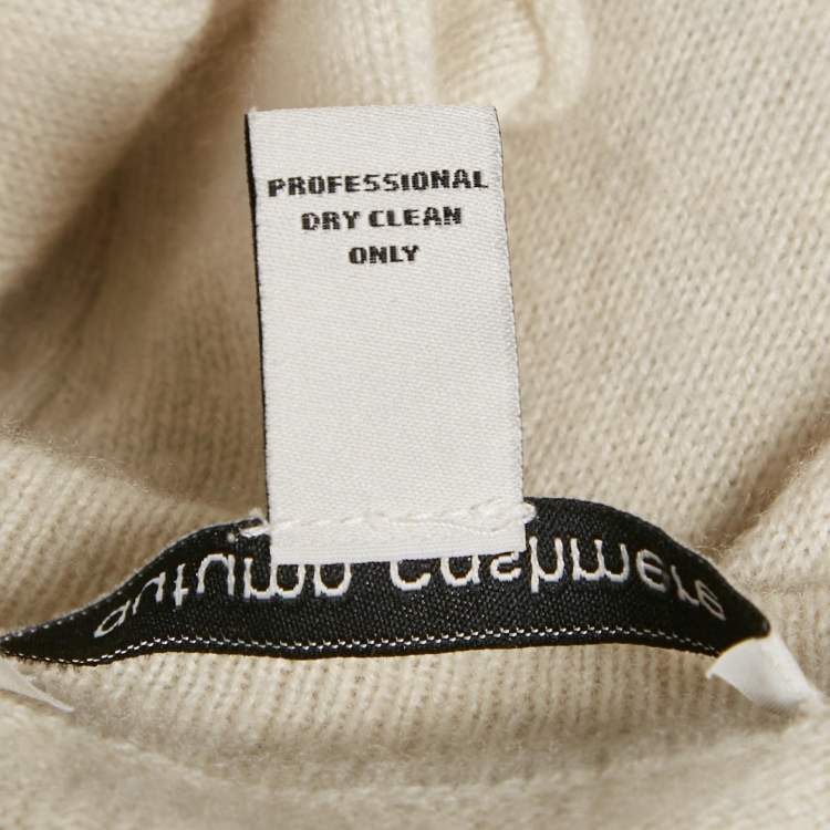 Pre Owned Autumn Cashmere Cream Cashmere Knit Cardigan Dress S