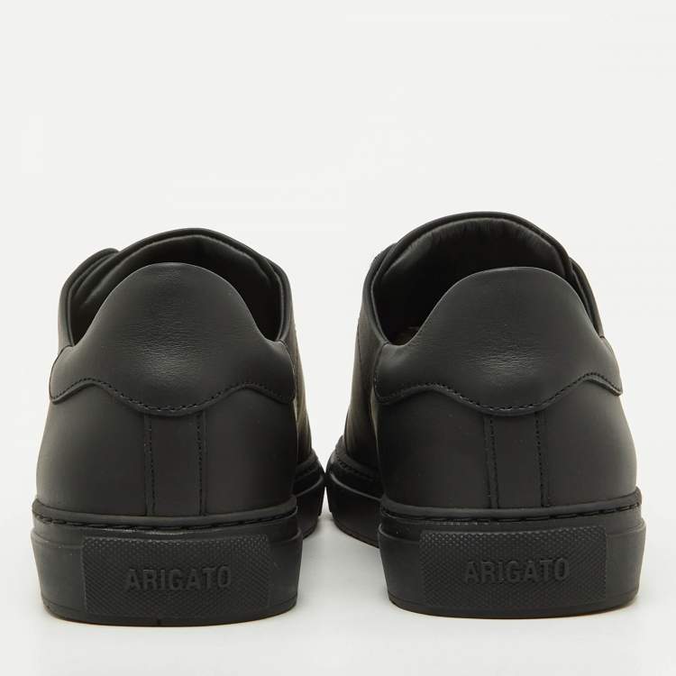 Pre Owned Axel Arigato Black Leather Logo Low Top Sneakers Size 39