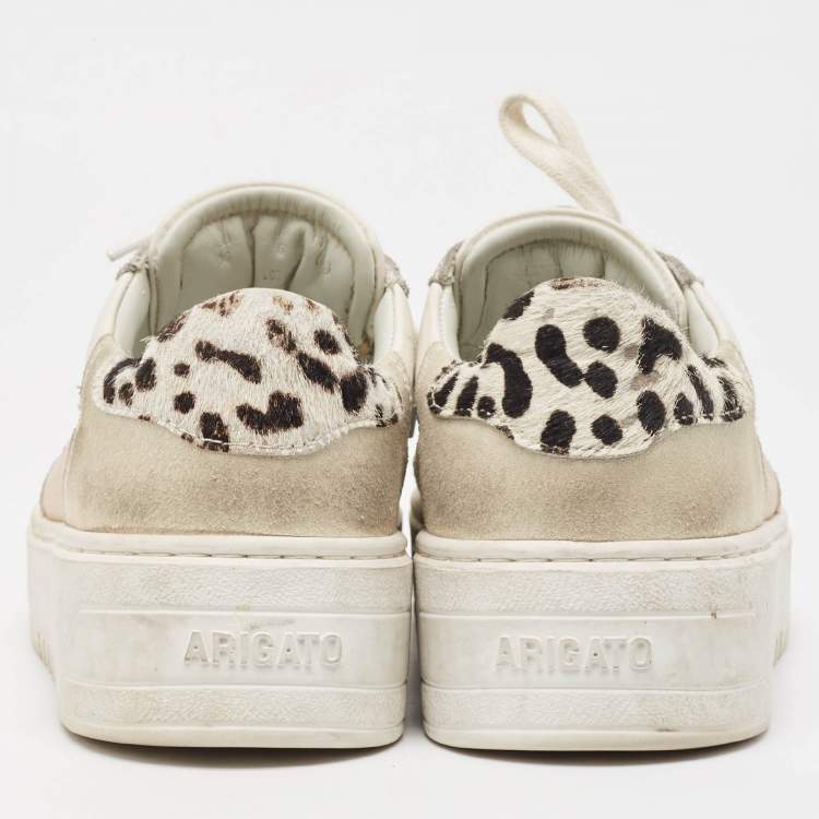 Pre Owned Axel Arigato Multicolor Suede and Leather Low Top Sneakers Size 36