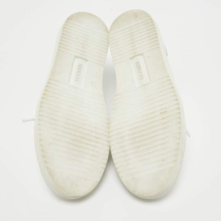 Pre Owned Axel Arigato White Leather Lace Up Sneakers Size 40