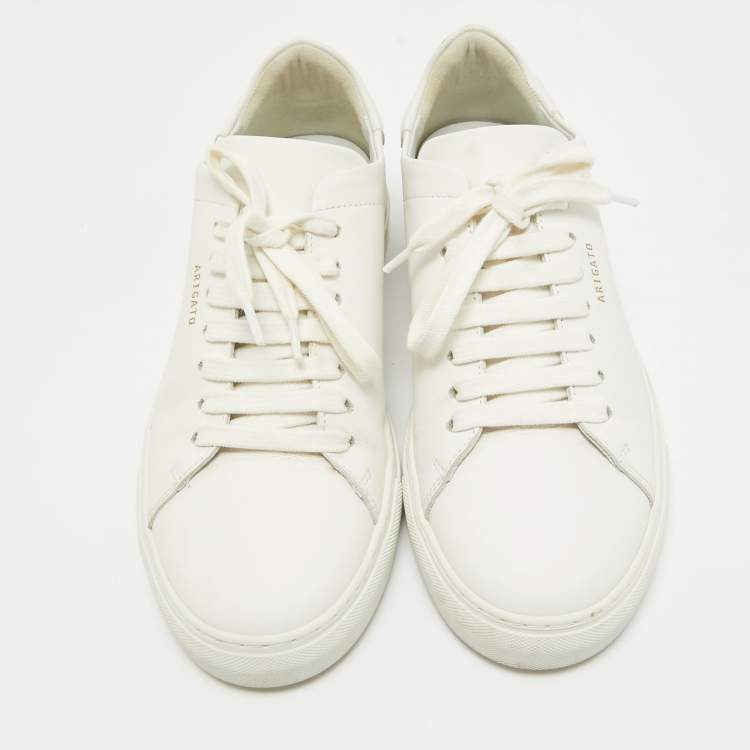 Pre Owned Axel Arigato White Leather Lace Up Sneakers Size 40