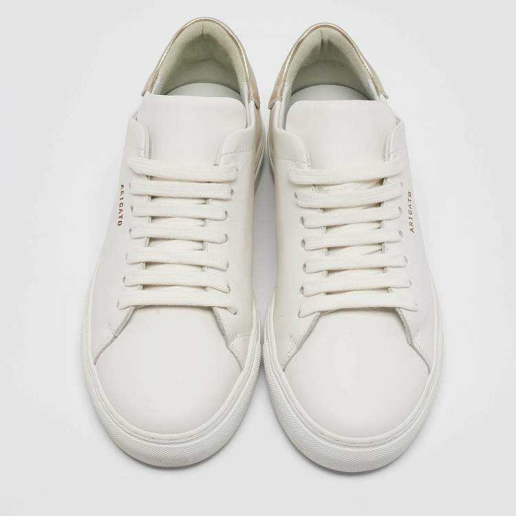 Pre Owned Axel Arigato White Leather Clean 90 Lace Up Sneakers Size 39