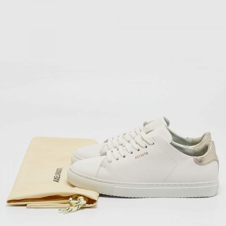 Pre Owned Axel Arigato White Leather Clean 90 Lace Up Sneakers Size 39
