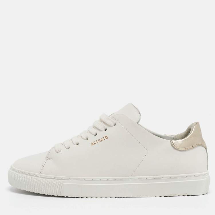 Pre Owned Axel Arigato White Leather Clean 90 Lace Up Sneakers Size 39