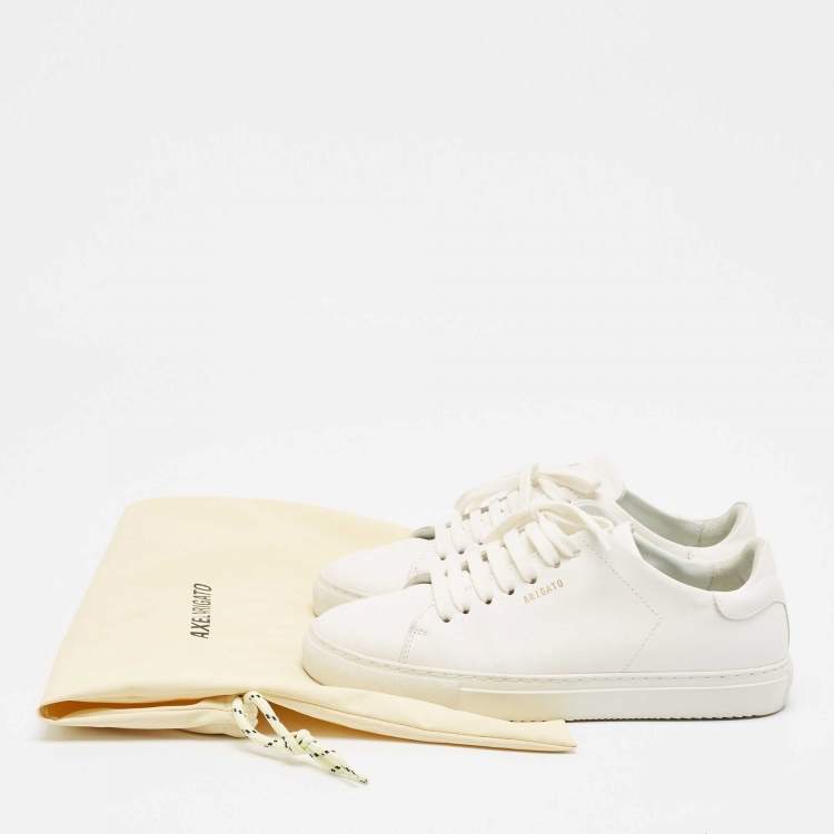 Pre Owned Axel Arigato White Leather Clean 90 Low Top Sneakers Size 40