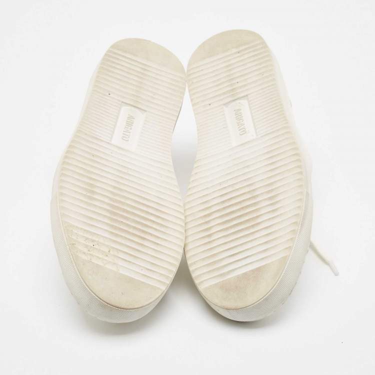 Pre Owned Axel Arigato White Leather Clean 90 Low Top Sneakers Size 40