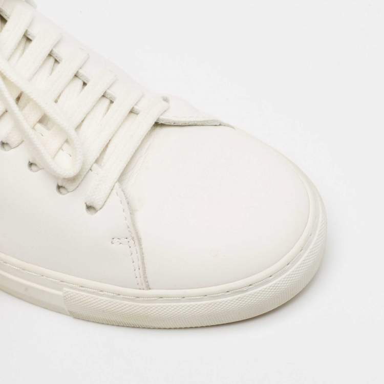 Pre Owned Axel Arigato White Leather Clean 90 Low Top Sneakers Size 40