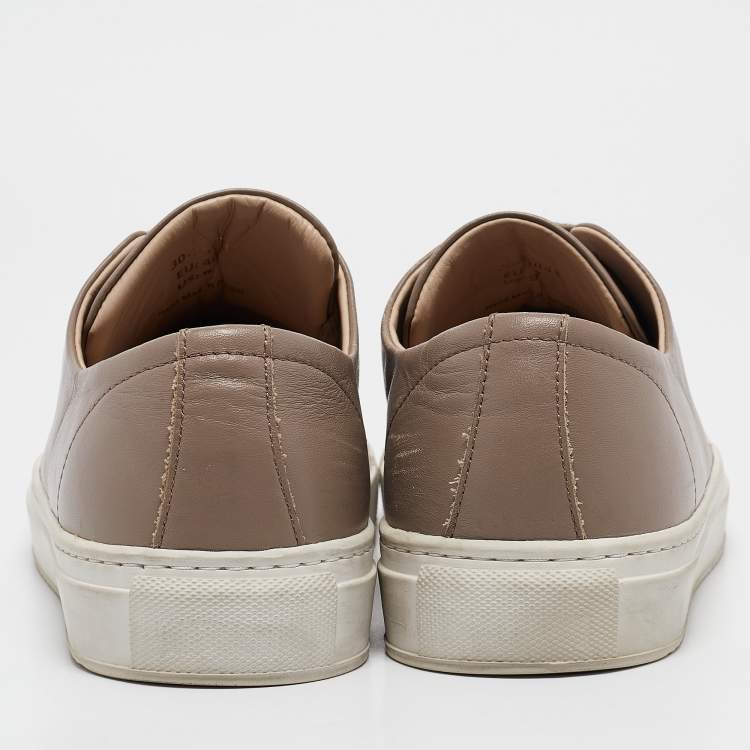 Pre Owned Axel Arigato Beige Leather Lace Up Sneakers Size 40