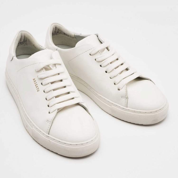 Pre Owned Axel Arigato White Leather Lace Up Sneakers Size 38