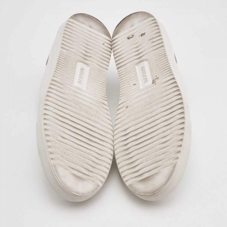 Pre Owned Axel Arigato White Leather Lace Up Sneakers Size 38
