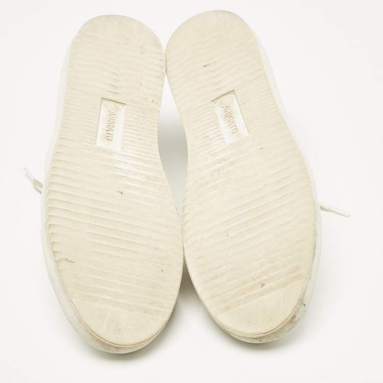 Pre Owned Axel Arigato White/Gold Leather Clean 90 Sneakers Size 39