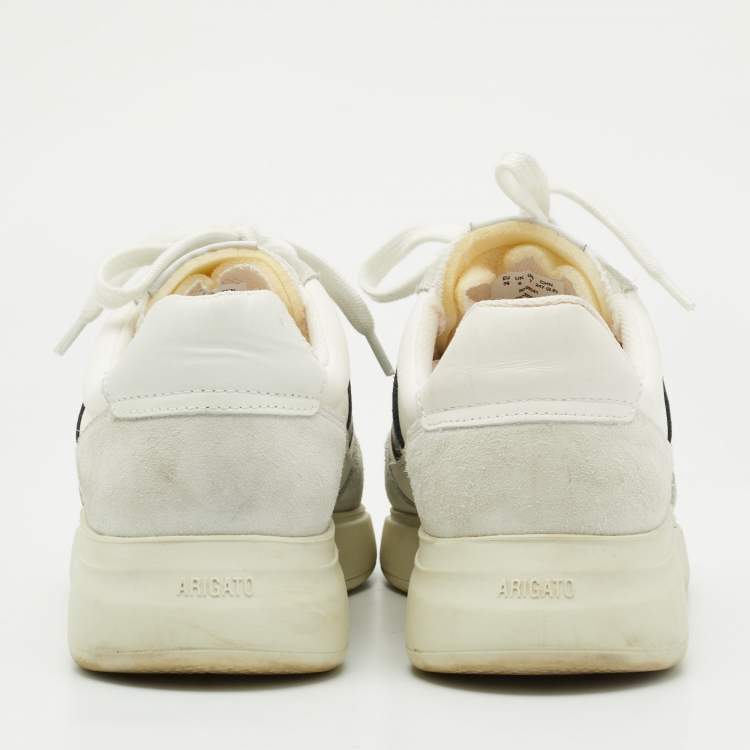 Pre Owned  Axel Arigato White/Black Canvas and Leather Genesis Vintage Sneakers Size 39