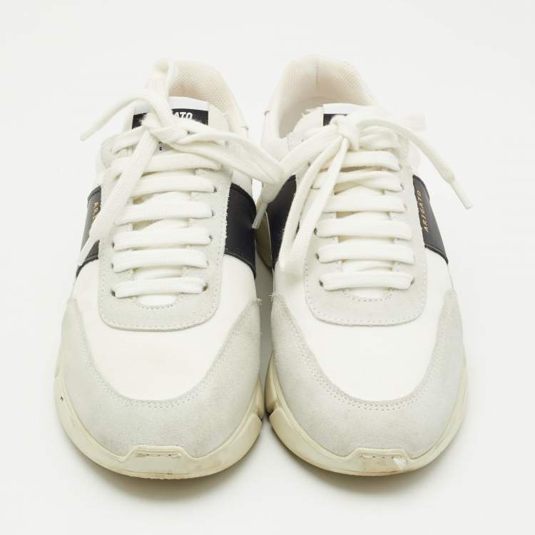 Pre Owned  Axel Arigato White/Black Canvas and Leather Genesis Vintage Sneakers Size 39