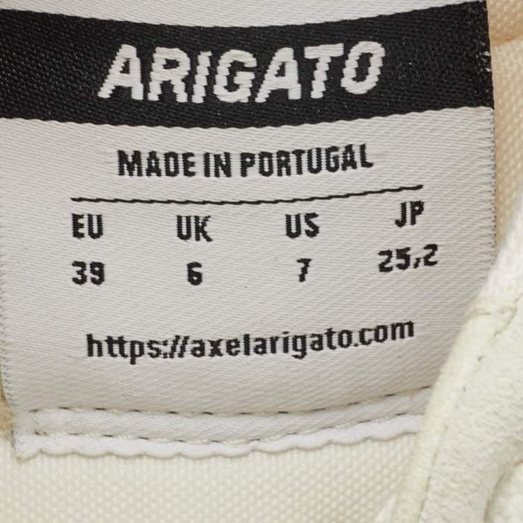 Pre Owned  Axel Arigato White/Black Canvas and Leather Genesis Vintage Sneakers Size 39