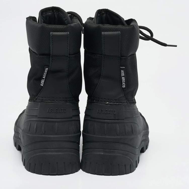 Pre Owned Axel Arigato Black Nylon and Rubber Cryo Ankle Length Boots Size 39