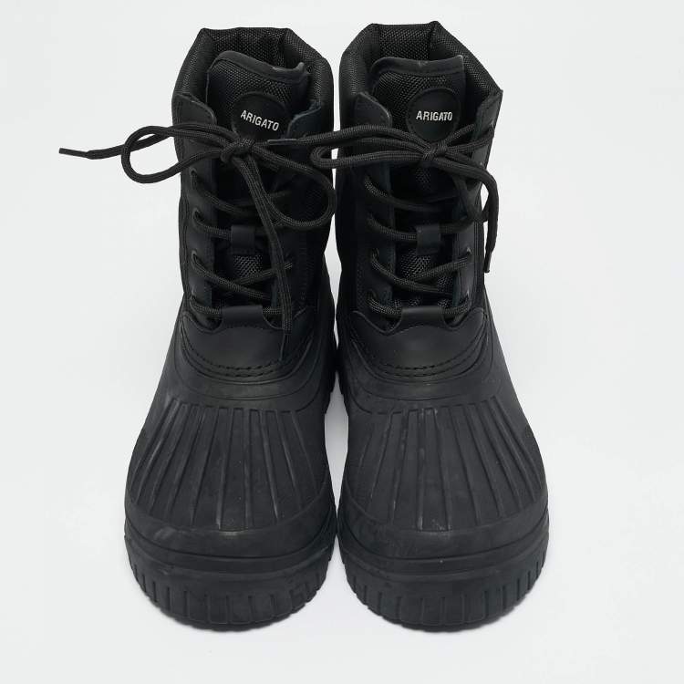 Pre Owned Axel Arigato Black Nylon and Rubber Cryo Ankle Length Boots Size 39