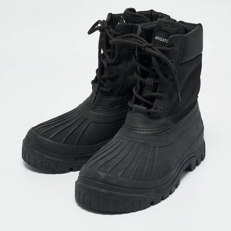 Pre Owned Axel Arigato Black Nylon and Rubber Cryo Ankle Length Boots Size 39