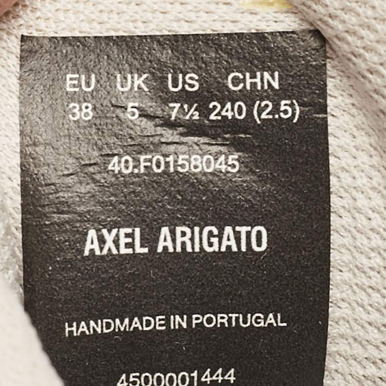 Pre Owned Axel Arigato White/Grey Mesh and Leather Marathon Runner Sneakers Size 38