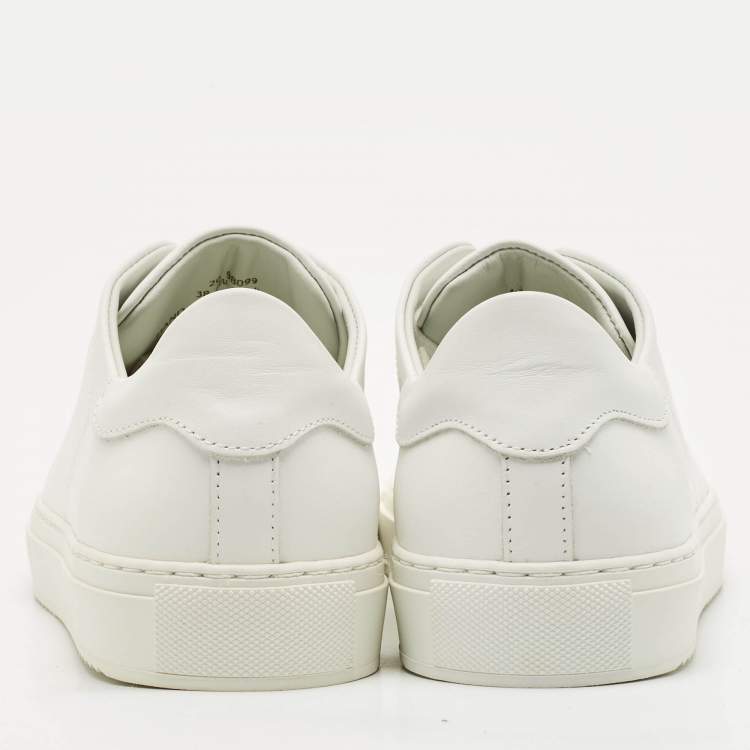 Pre Owned Axel Arigato White Leather Lace Up Sneakers Size 38