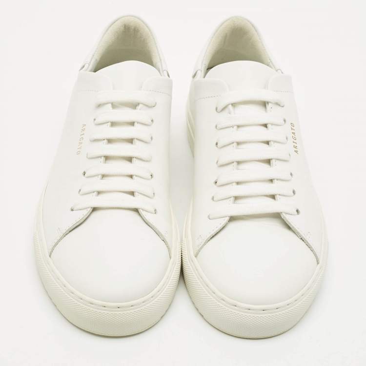 Pre Owned Axel Arigato White Leather Lace Up Sneakers Size 38