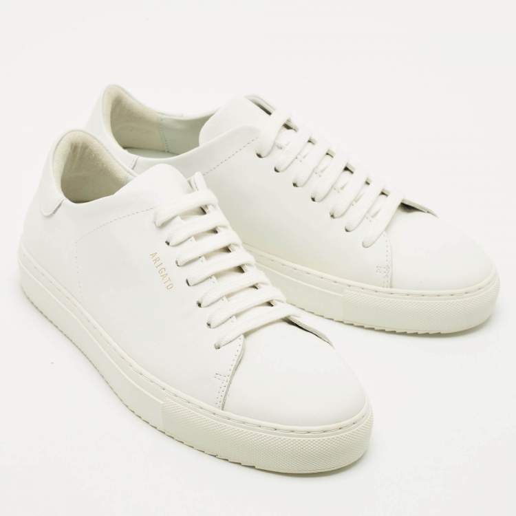 Pre Owned Axel Arigato White Leather Lace Up Sneakers Size 38