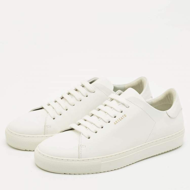 Pre Owned Axel Arigato White Leather Lace Up Sneakers Size 38