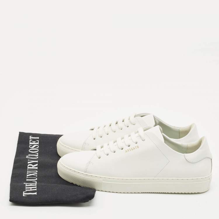 Pre Owned Axel Arigato White Leather Lace Up Sneakers Size 38