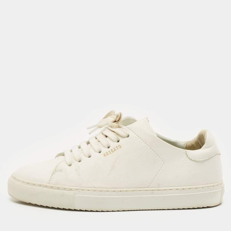 Pre Owned Axel Arigato White Leather Clean 90 Low Top Sneakers Size 38