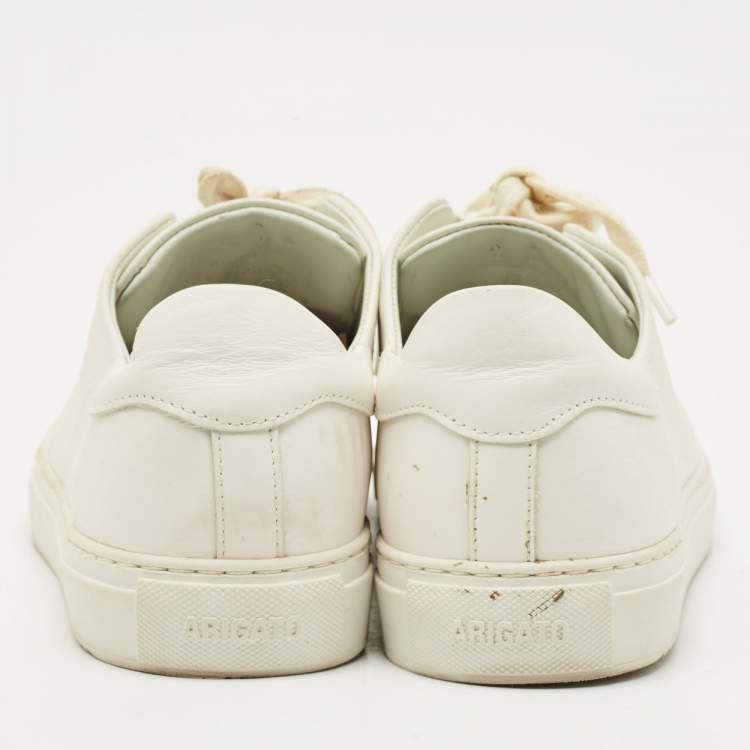 Pre Owned Axel Arigato White Leather Clean 90 Low Top Sneakers Size 38