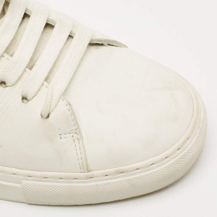 Pre Owned Axel Arigato White Leather Clean 90 Low Top Sneakers Size 38