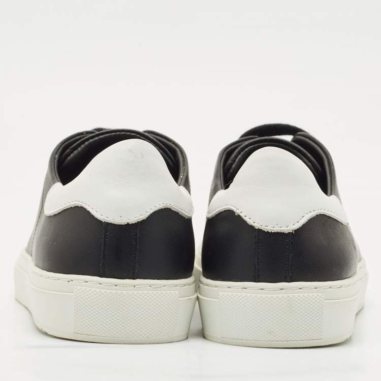 Pre Owned Axel Arigato Black/White Leather Clean 90 Low Top Sneakers Size 38