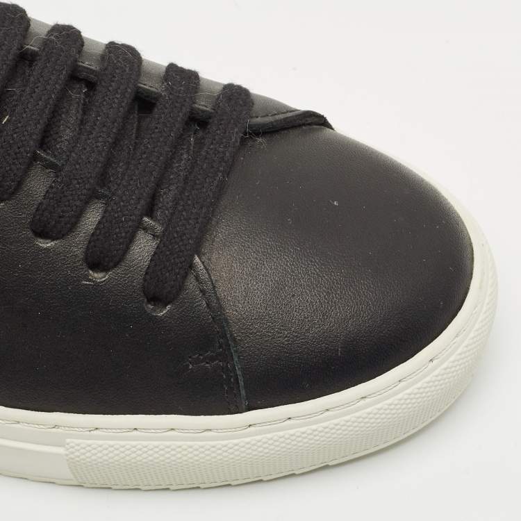 Pre Owned Axel Arigato Black/White Leather Clean 90 Low Top Sneakers Size 38