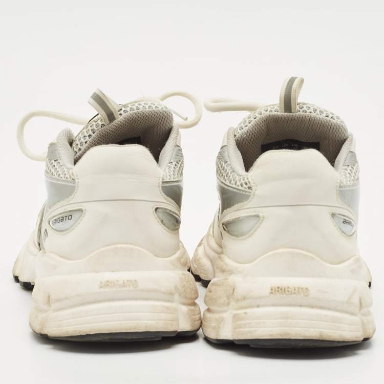 Pre Owned Axel Arigato White/Black Leather and Mesh Marathon Runner Sneakers Size 35